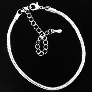 🔥NWT Highly Polished Snake Chain Charm Bracelet